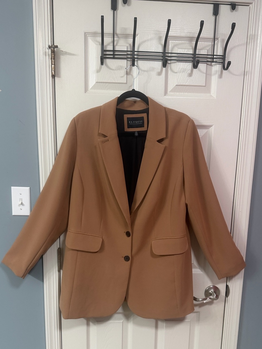 Eloquii Tailored Camel Blazer - Single-Breasted Women's Jacket
